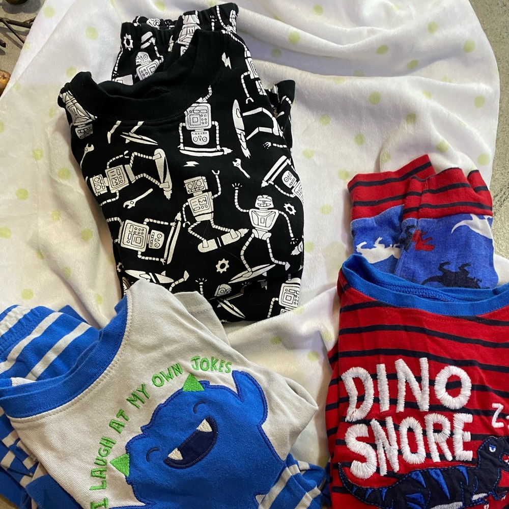 3 set bundle of size 4t long sleeve/pant pajamas